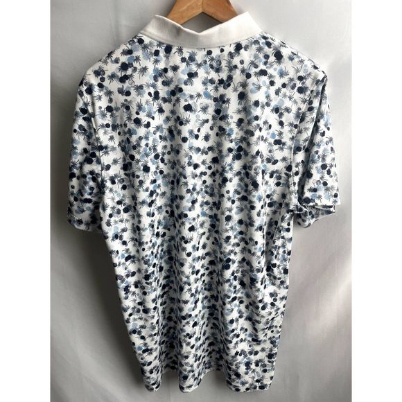 AG Mens Green Label Parkway Performance Regular Fit Polo Shirt Size L Floral - Picture 5 of 10